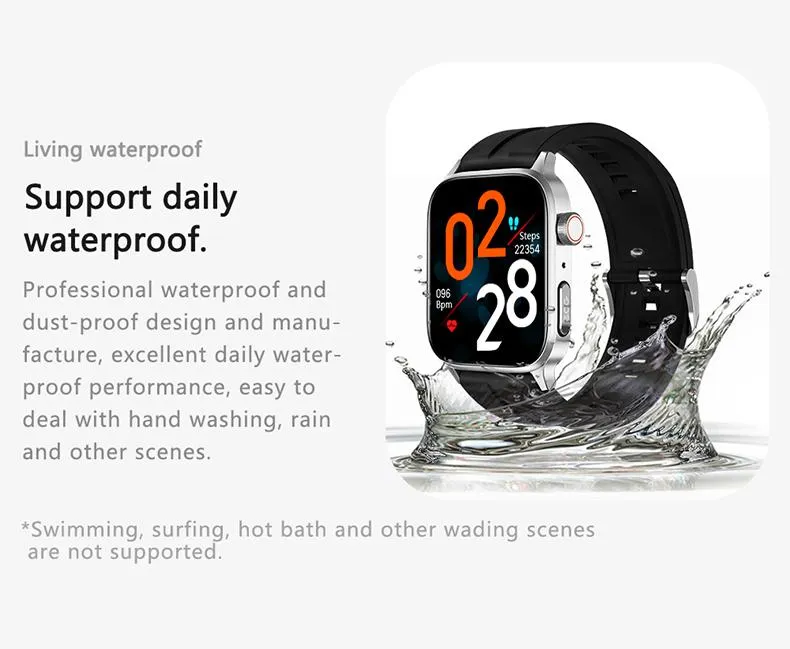 Fashion IP67 Waterproof PPG ECG BT Call Long Battery Life Smart Watch with Blood Pressure HR SPO2 Body Temperature GT22