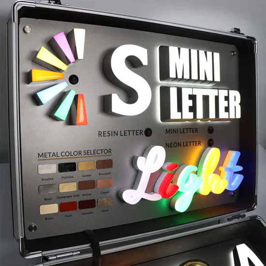 Exhibition and Advertising Letters Signage Sampel Suitcase 3D Letter Sign