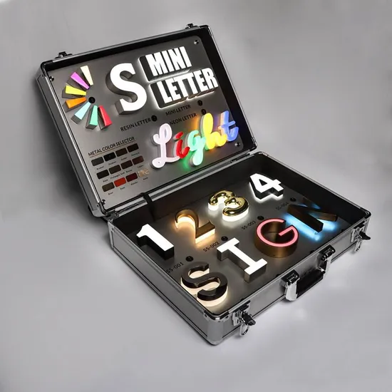 Exhibition and Advertising Letters Signage Sampel Suitcase 3D Letter Sign