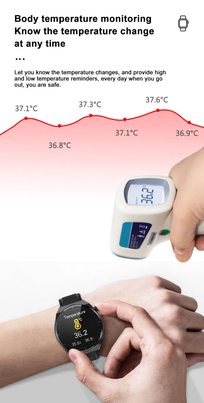 High Quality IP68 Water Resistance Long Battery Life ECG PPG HR Blood Pressure Body Temperature SPO2 Sport Smart Bracelet TK20