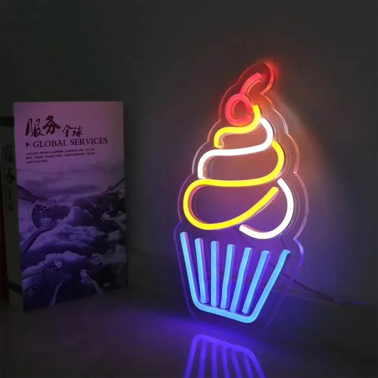 Factory Wholesale Cherry Cupcake 5V USB Flex LED Neon Sign