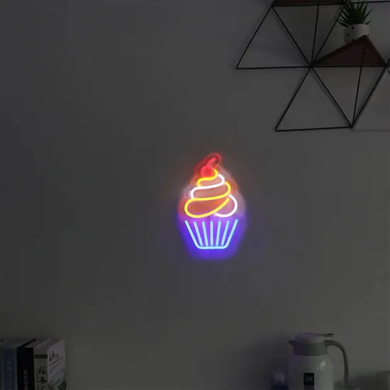 Factory Wholesale Cherry Cupcake 5V USB Flex LED Neon Sign