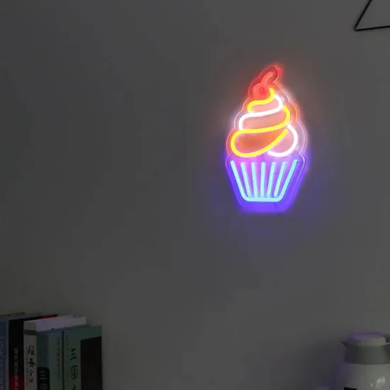 Factory Wholesale Cherry Cupcake 5V USB Flex LED Neon Sign