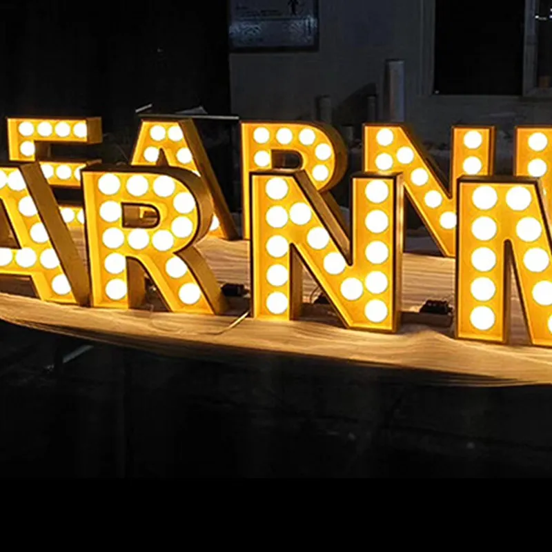 Giant 3FT 4FT 5FT Marquee Number Bulb Luminous Letters Shop Sign Light up Lighting Marquee Letters