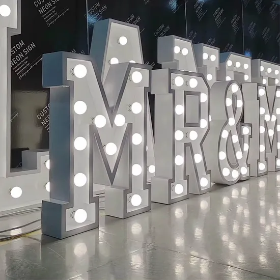 Giant Light LED Bulb Channel Letter Near Me 4 Foot Marquee Letters