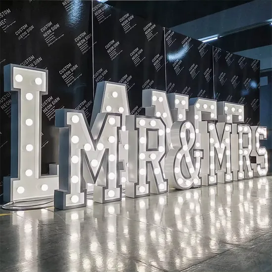 Giant Light LED Bulb Channel Letter Near Me 4 Foot Marquee Letters