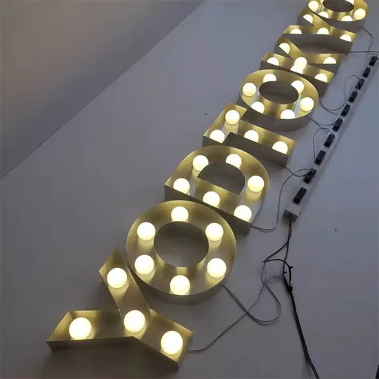 LED Illuminated Bulb Letter Light up Sign Marquee Letters Wedding Decoration Signage