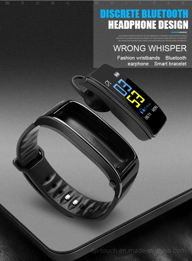 New Accurate Heart Rate Calories Monitoring Smart Watch Earphone Bracelet with Bt Call Y3 Plus