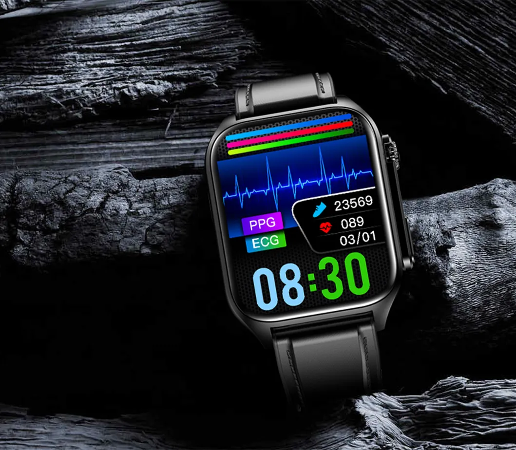 New Design Outdoor Sport Smart Watchband  with heart rate Blood pressure blood oxygen Body Temperature BT Call TK12