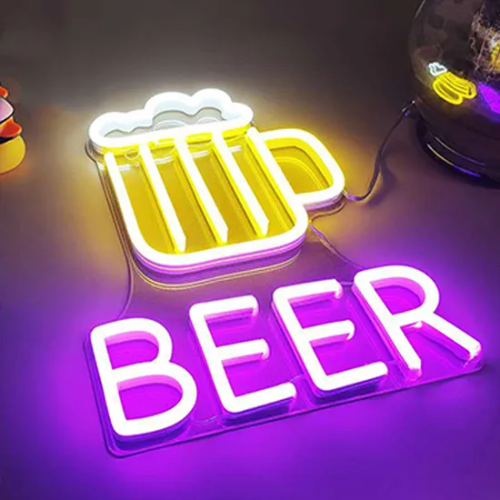 Lighting Letter Acrylic Neon Sign Custom Logo Advertising Luminous Signage