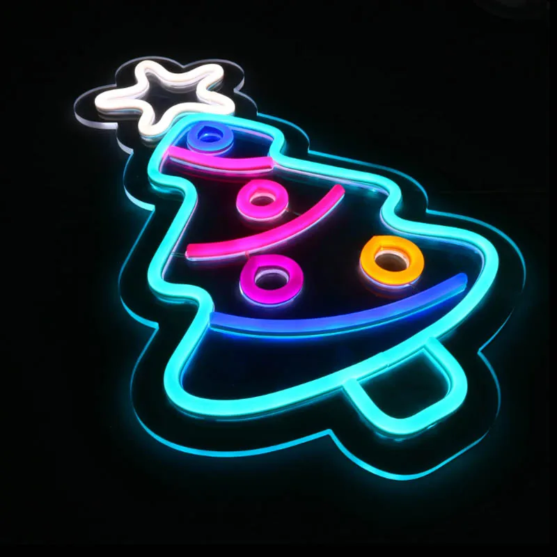 Merry Christmas LED Neon Lights Sign Party Supplies Letters Event Neon Sign