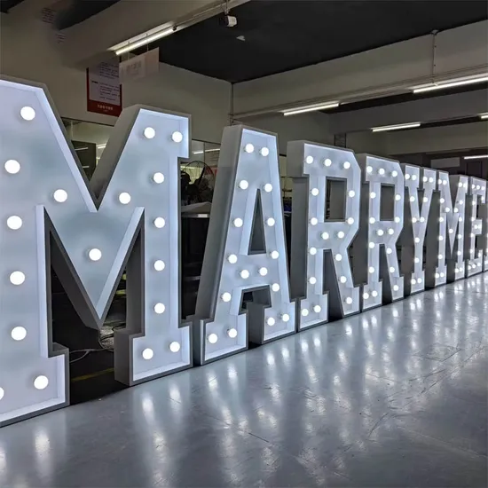 Manufacturer Wholesale 4FT LED Bulb Lights Giant Marquee Letter Sign for Wedding Party