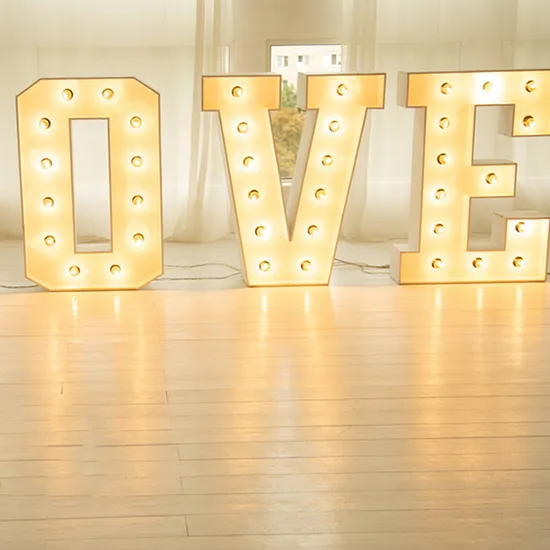 Marquee Light up Letter LED Bulb Numbers 4FT Stand Light up Building Giant Letters Wedding Decoration