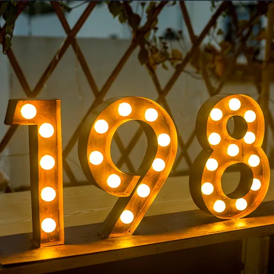 Marquee Light up Letter LED Bulb Numbers 4FT Stand Light up Building Giant Letters Wedding Decoration