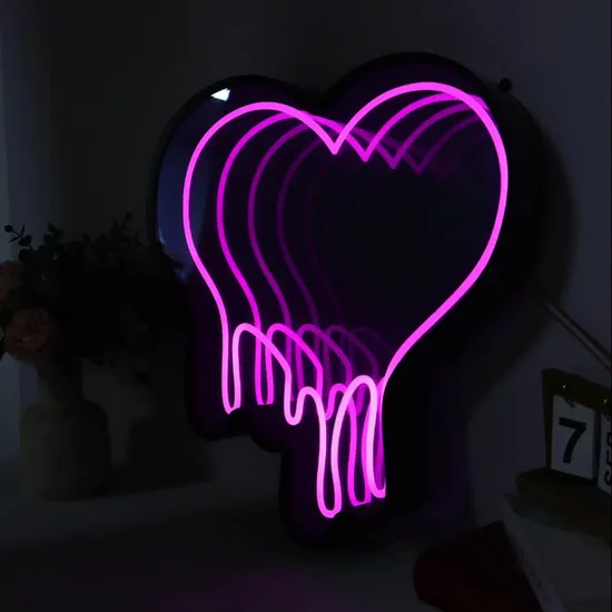 Multi-Layer Infinity Mirror Neon Light Extension Playground Villa Hotel Abyss Word Tunnel