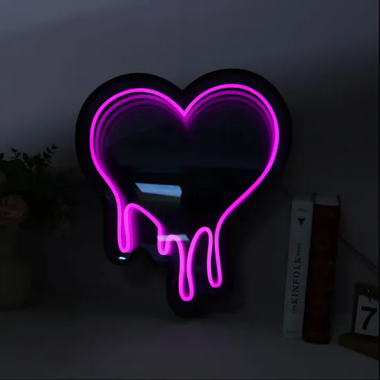 Multi-Layer Infinity Mirror Neon Light Extension Playground Villa Hotel Abyss Word Tunnel