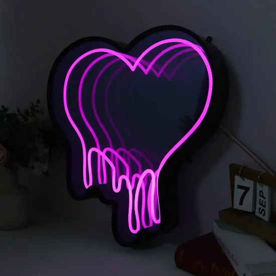 Multi-Layer Infinity Mirror Neon Light Extension Playground Villa Hotel Abyss Word Tunnel