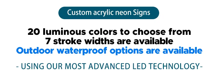 No MOQ Customize Erybaysign Acrylic Neon Signage Colorful LED Signboard