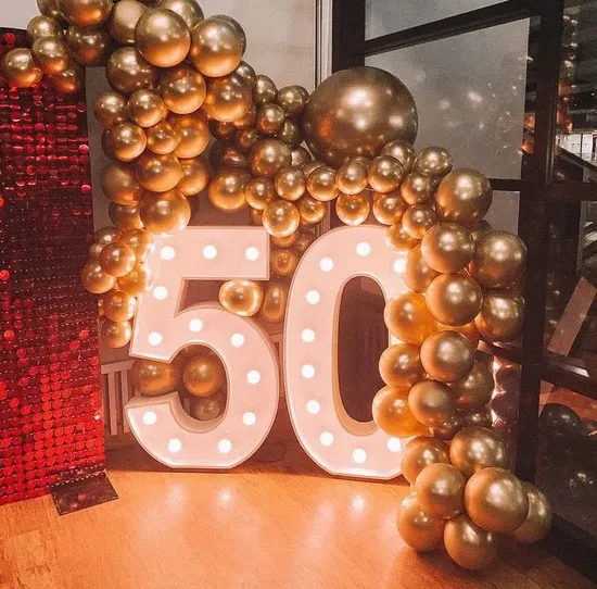 Outdoor Waterproof Numbers Love LED Light up Lights Birthday Marquee Letters