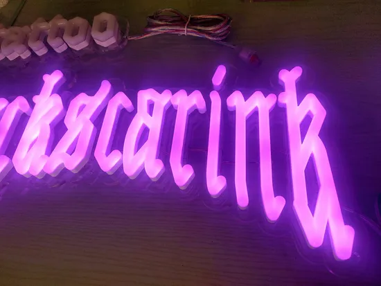 RGB LED Acrylic Neon Sign Acrylic Neon Outdoor Custom Company Sign