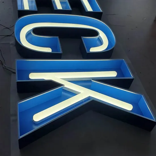 Unique Blue Channel Letter Liquid Acrylic Neon Sign