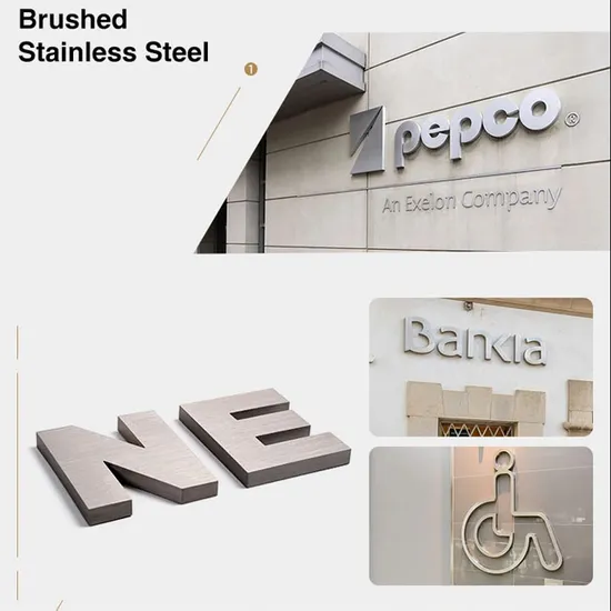 Unluminous Stainless Steel Advertising Letters Custom Business Metal Logo Signages