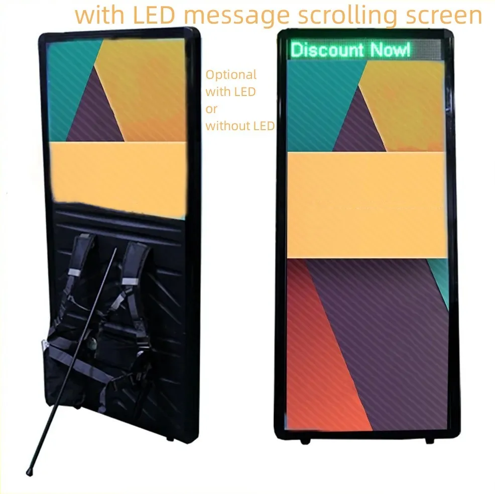 Departure Board Walking Advertising LED Backpack Billboard Outdoor