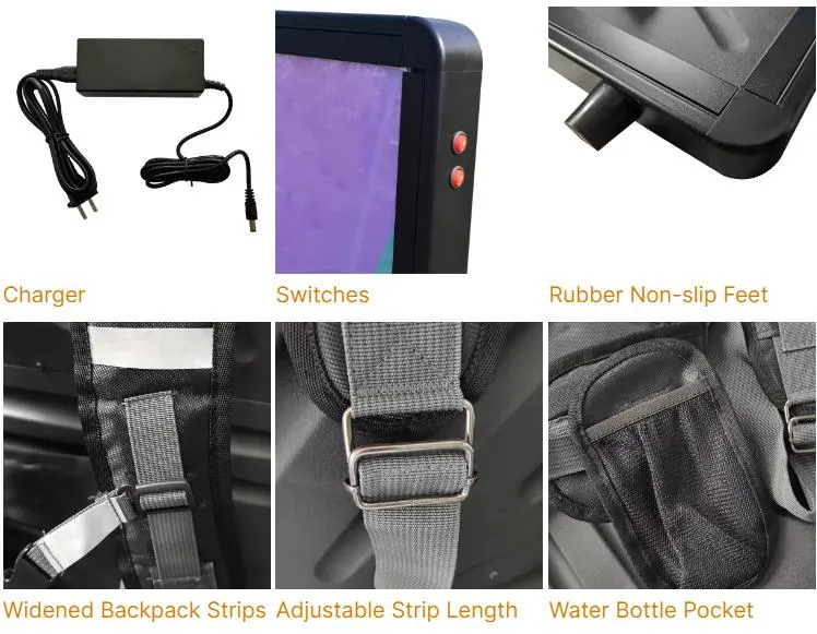 Smart LCD Video Digital LCD Backpack Billboard