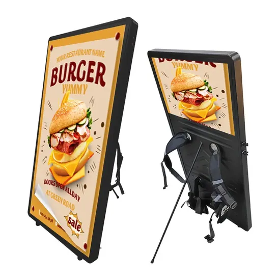 Human Walking Billboard LCD Advertising Display Backpack