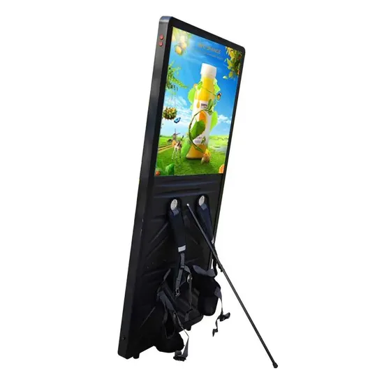 Video Digital LCD Billboard Backpack Departure Board