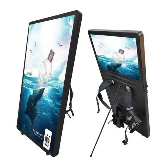 Video Digital LCD Billboard Backpack Departure Board