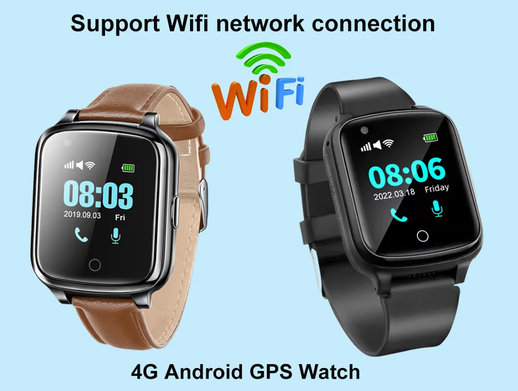 2024 android 8.1 4G senior healthcare safety IP67 waterproof GPS Tracker Watch with Whatsapp Facebook Tiktok available D41