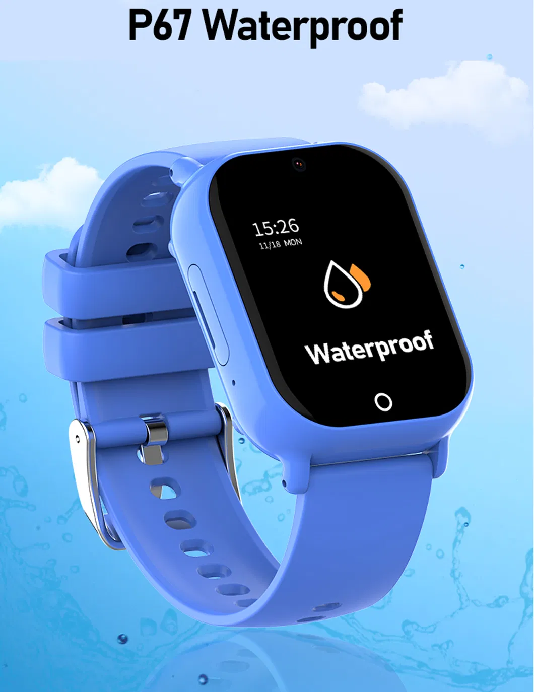 4G IP67 waterproof Video call Child safety accurate birthday gift GPS Watch Tracker with GEO-Fence alerts voice chat D35S