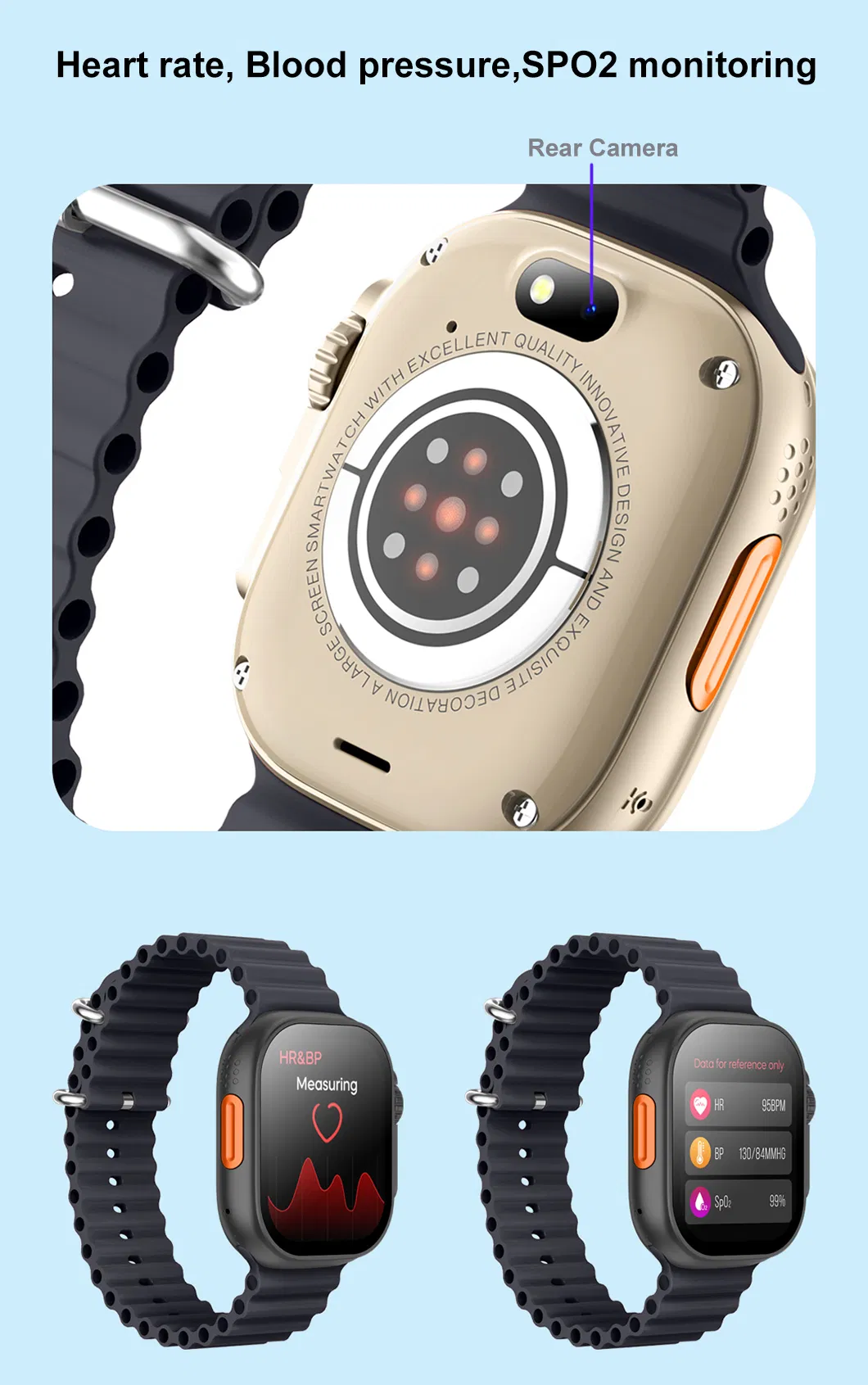 4G IP67 waterproof security kids children security GPS watch phone with heart rate blood pressure D55