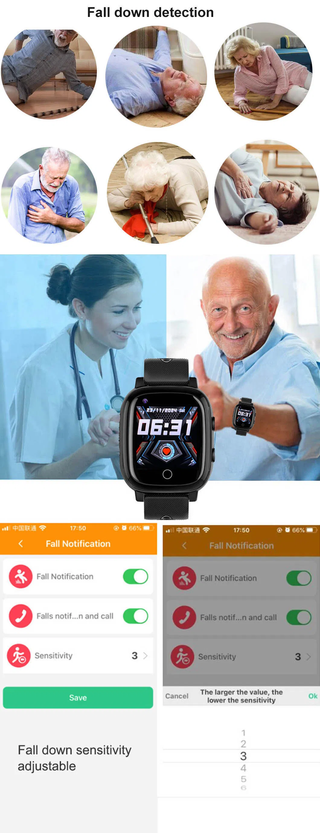 China manufacturer 4G LTE IP67 water resistance Smart phone personal Adults portable tracker GPS Watch with heart rate blood pressure D4L