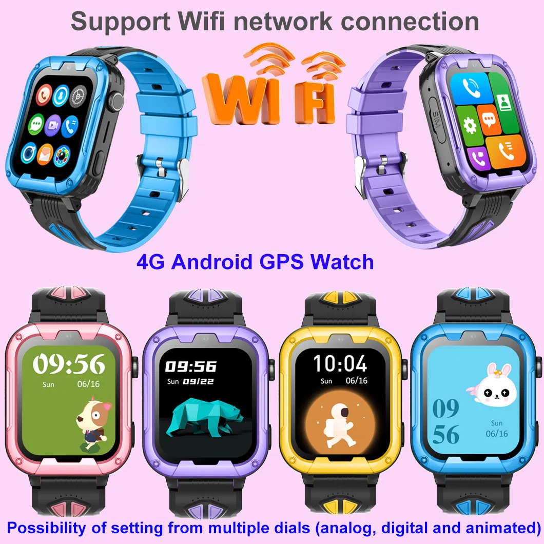 China manufacturer 4G LTE video call Water resistance slim design intelligent mobile phone GPS Watch Tracker with Wifi connectivity D49U