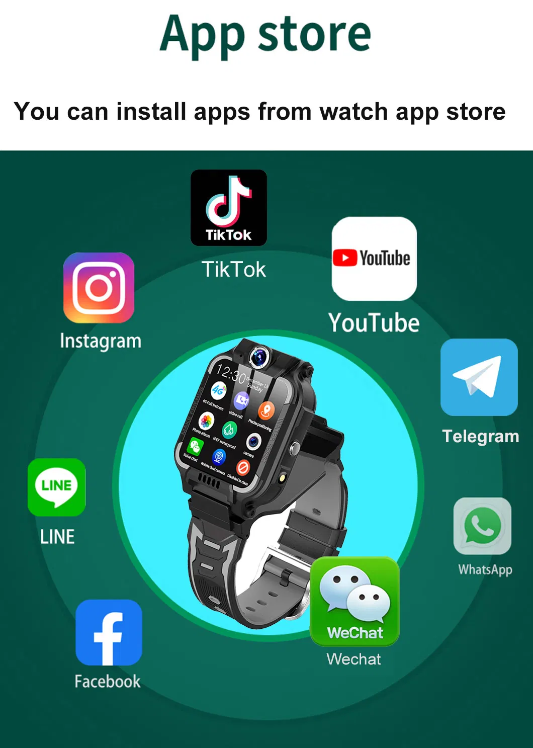 Hot selling 4G IP67 waterproof Android 8.1 360 rotation dual camera Smart Watch GPS tracking device with two way voice video call D40P