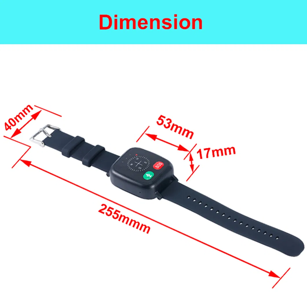 IP67 Waterproof 4G Thermometer GPS Tracker Smart bracelet with Heart Rate safety zone setup for Adults Elderly parents Y6U