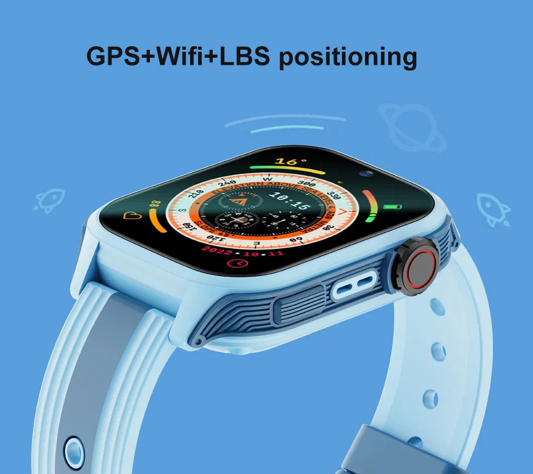 IP67 waterproof 4G LTE Kids Tracker watch GPS with Free Global Video Call for real time Google Map Monitoring D35C