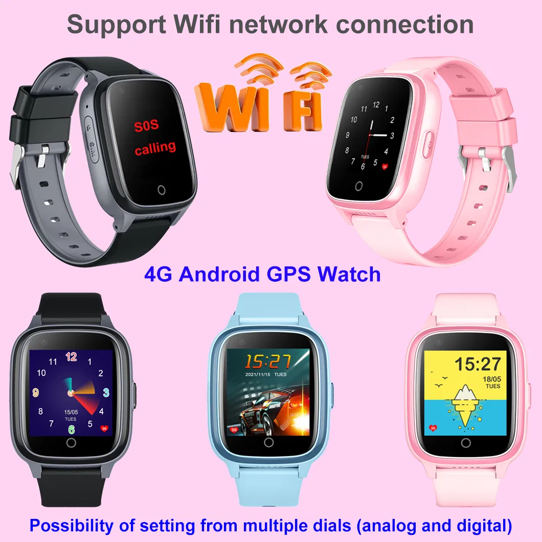 Latest 4G LTE IP67 Waterproof Boys Girls SOS panic kids security Smart GPS Tracker Watch with Video Call Take off Alarm Alert D31U