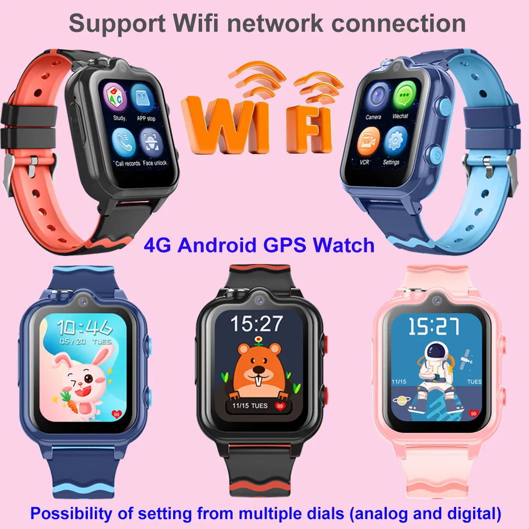 New Launch Quality 4G LTE IP67 waterproof Kids GPS Security Watch with Video Player Video Call Voice Record for SOS Emergency help D49