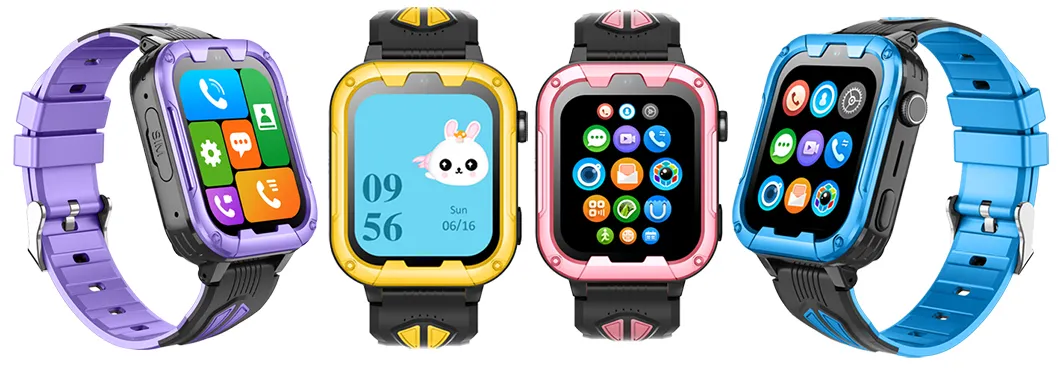 New design Apple style water resistance 4G video call Kids mobile GPS Watch Phone for avoid kidnap D49U