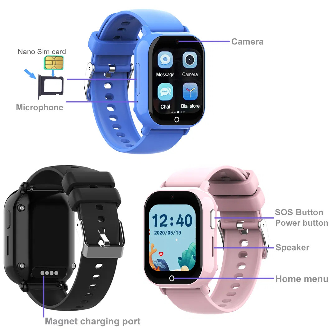 New developed Waterproof IP67 4G Kids security Children GPS Tracker Smart Watch with video call classroom mode D35S