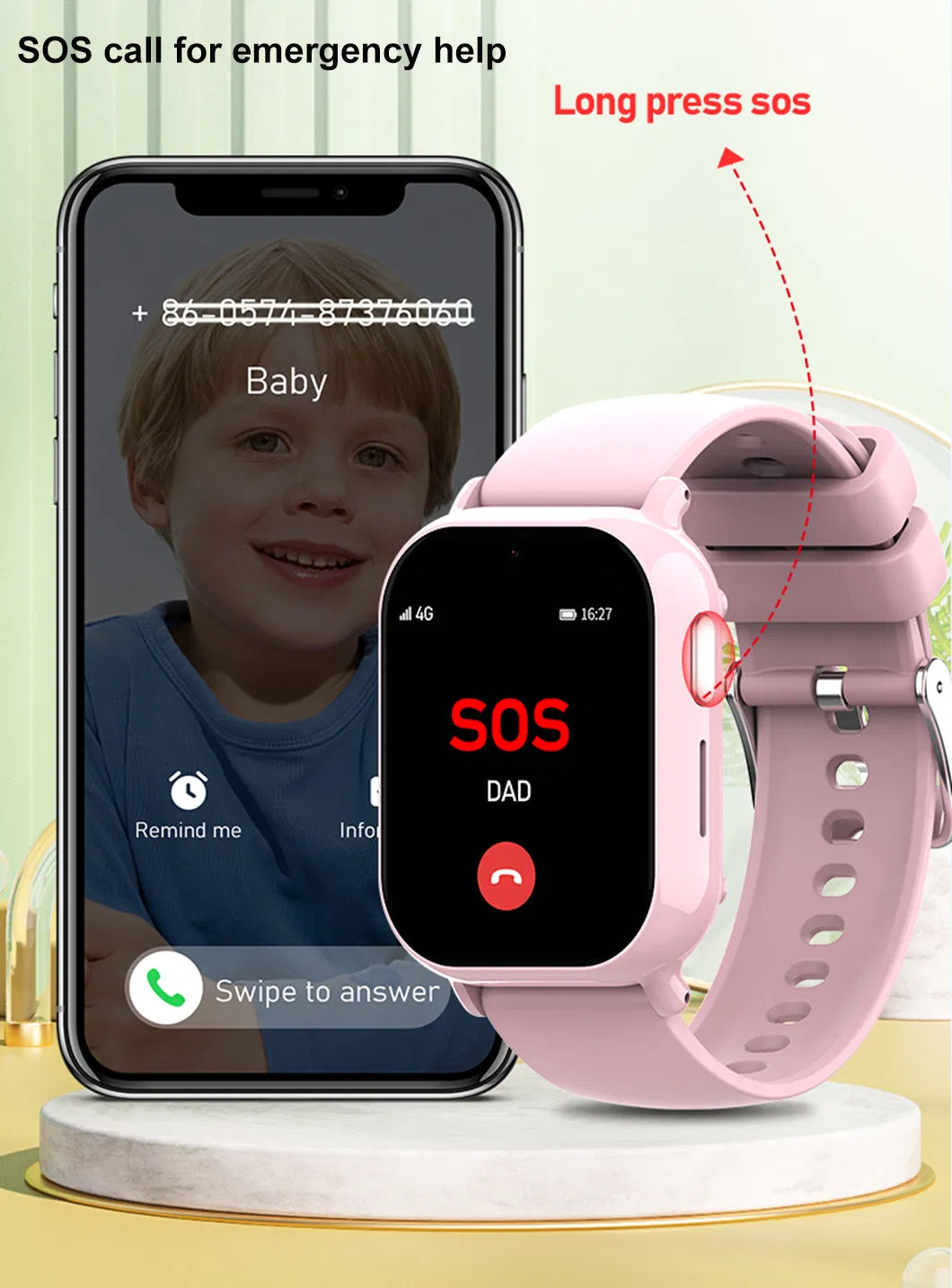 New developed Waterproof IP67 4G Kids security Children GPS Tracker Smart Watch with video call classroom mode D35S