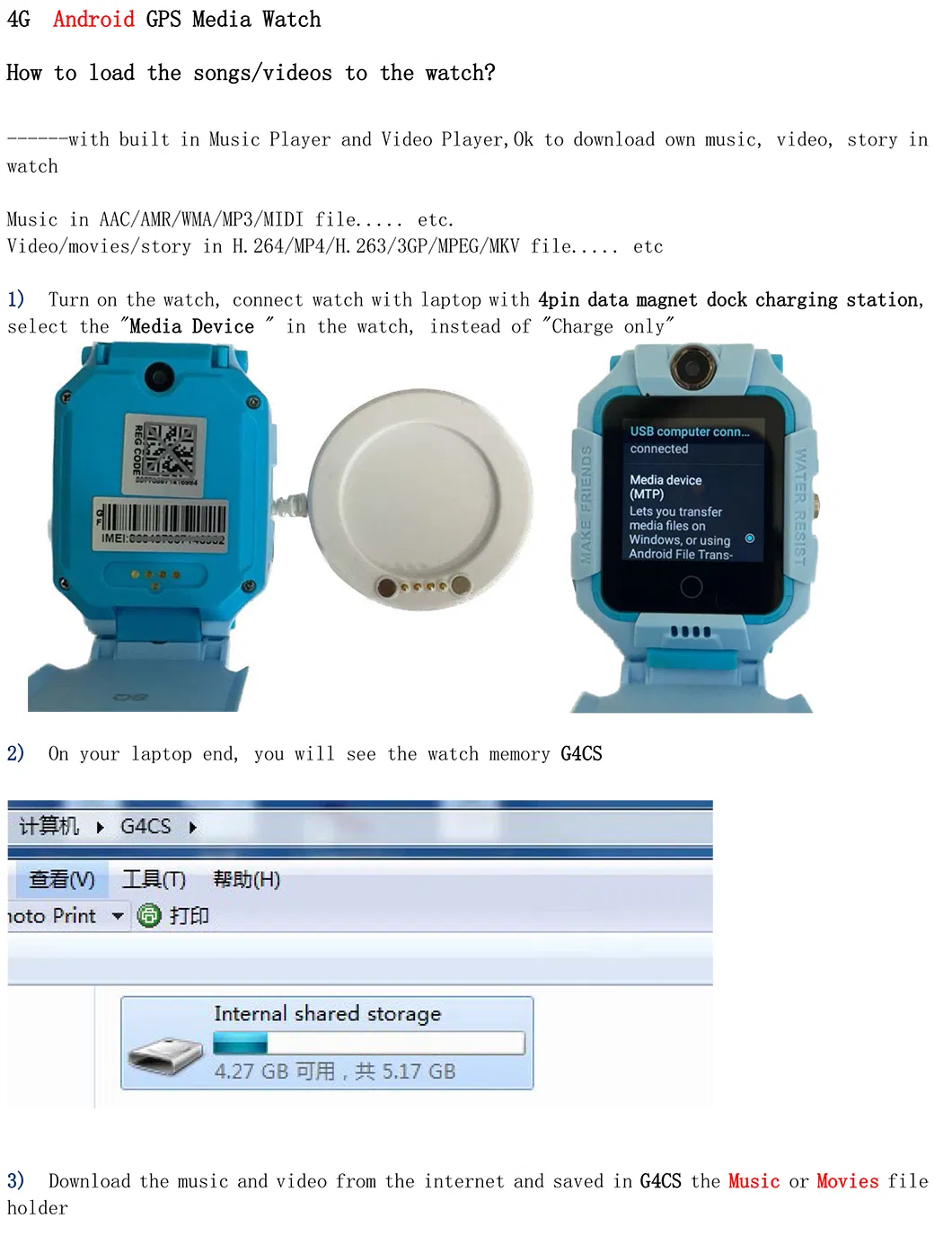 New launched China factory rotation 4G Waterproof IP67 Android GPS Tracker Watch with Whatsapp Video call D40P