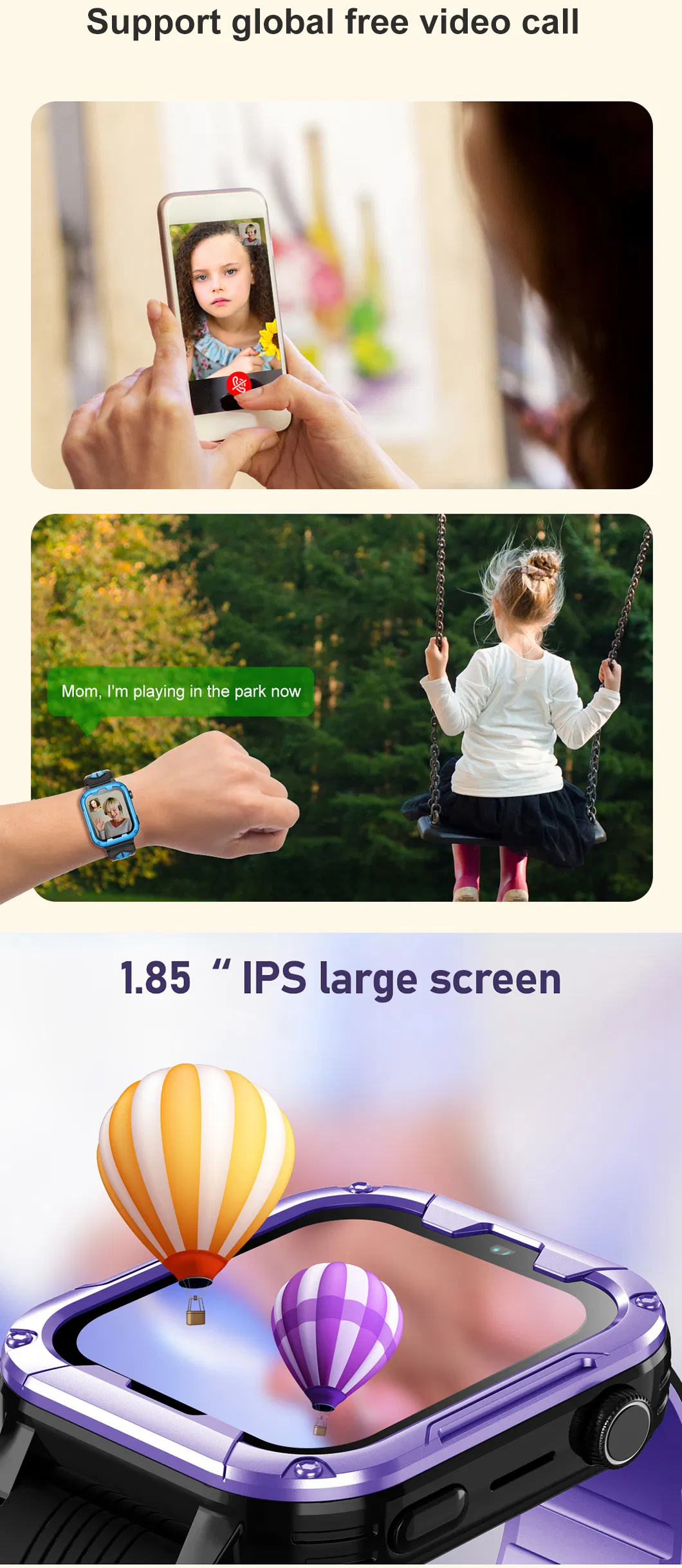 New launched China factory supply IP67 waterproof Android 8.1 Child friendly Watch tracker GPS with HD Camera for video call D49U