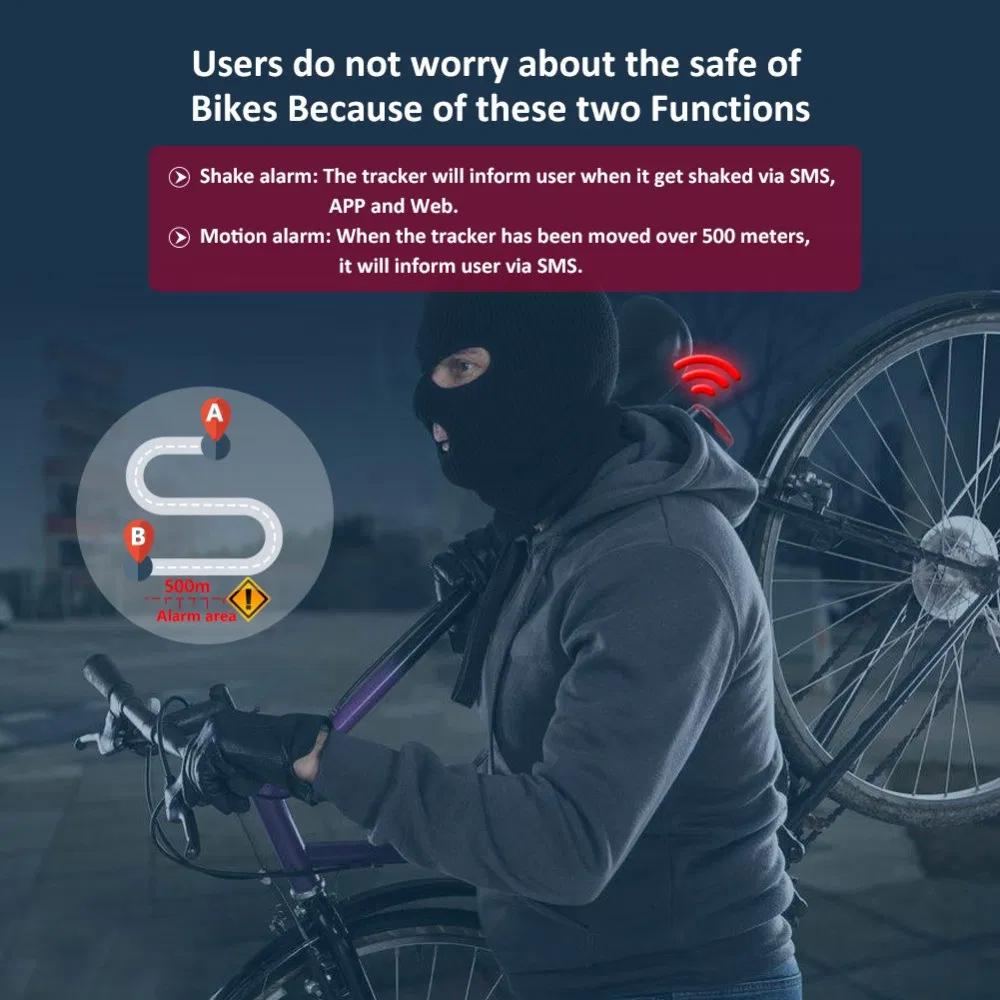 Anti Theft GSM Motorcycle Bike GPS Tracking Tracker with Long Working Hours Free App Platform  T906