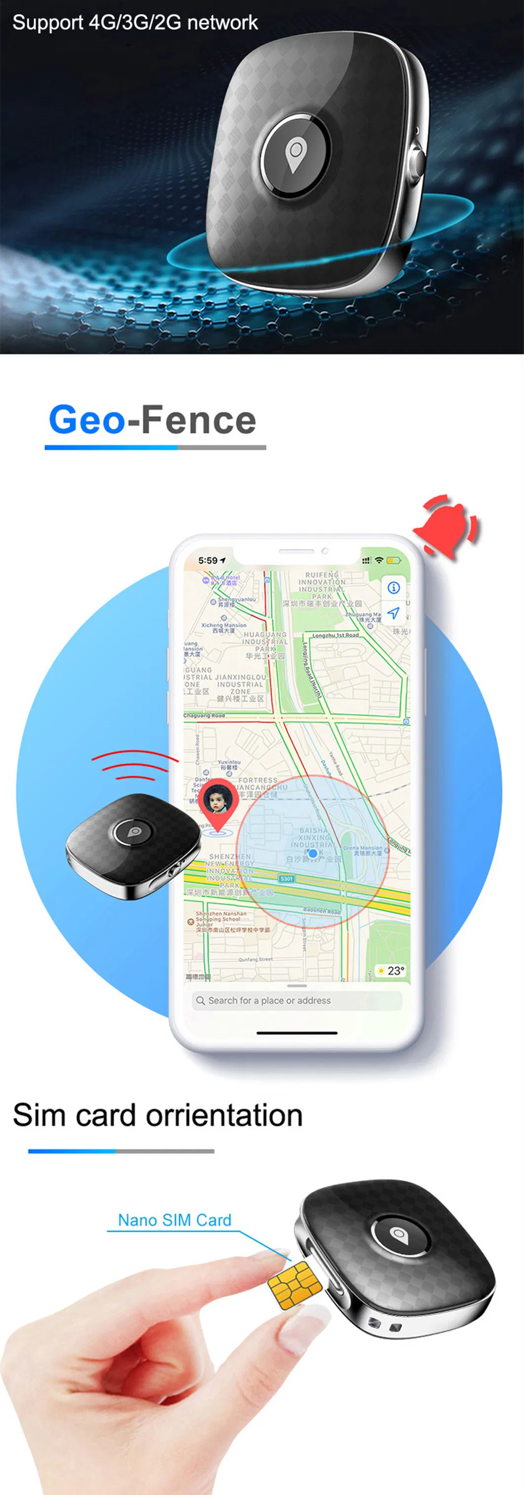 China Factory 4G IP67 Waterproof GPS WiFi Multi Real Time Tracking Ways Security Pets Tracker GPS PM04C