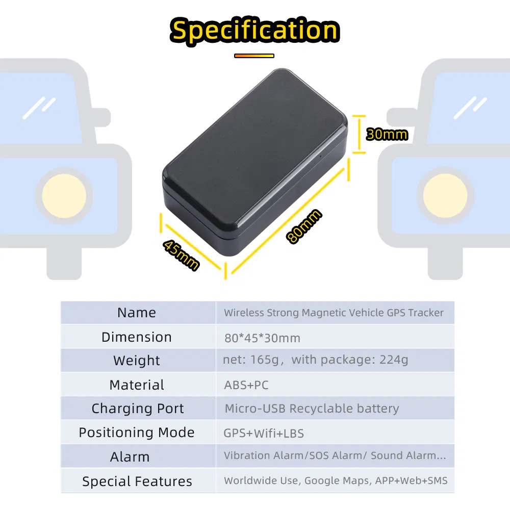 China factory Wireless strong magnet GPS tracker for car/fleet/container/boat,come with 6000mah long standby battery Y12