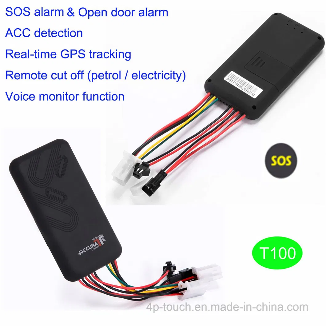 Hot Sell GSM Vehicle GPS Tracking Device with Anti-theft Alarm Remote Cut off Engine T100